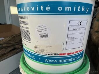 Silikonová omítka 1,5mm Mamut Silikon V Z Bílá 2 kyble