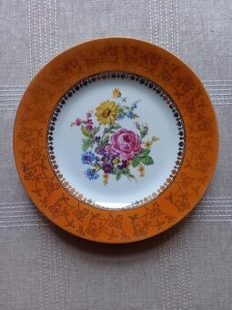 Porcelánový zdobený talíř zn. Pirkenhammer