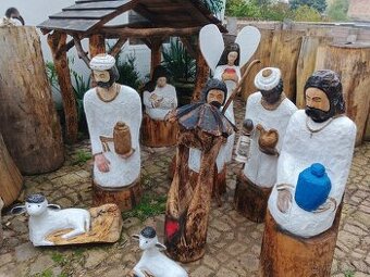 Dřevěný Betlém v životní velikosti