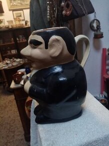 Starožitný keramický glazurovaný džbán