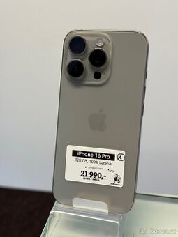 iPhone 16 Pro - 128GB - 100% BAT - 6M ZÁRUKA