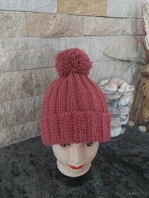 Čepice starorůžová