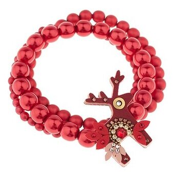 Jelení šperky perlový červený náramek Napoleonova