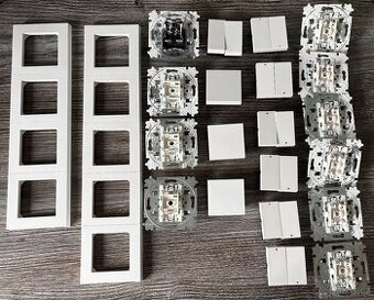 ABB levit, žaluziova tlačítka, vypínače, rámečeky