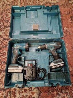 Aku vrtačka makita DF457D, v kufru s LED svitilnou