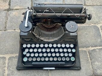 Vintage psací stroj Continental - retro dekorace, nefunkční