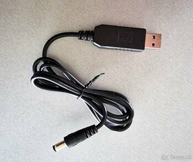 Redukce s měničem napětí z USB na DC 5.5/2.1mm s výstupem 9V