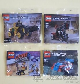 Lego  Sáčky 4ks,  2ks Lego Technic,1ks Lego Creator, 1ks Leg