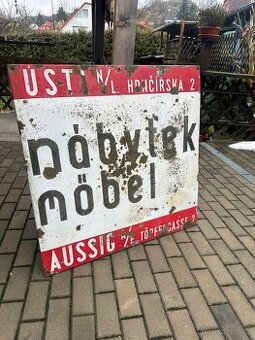 Smaltovaná cedule Aussig