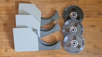 Tři cívky AGFA 18 cm s originální páskou v plastové krabičce - 1