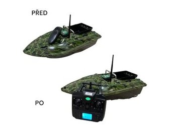 Úprava lodičky bez GPS na lodičku s GPS obouruční ovladač
