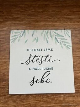 Dekorativní destičky s nápisem - 15x15 cm - 1