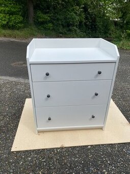 Komoda IKEA Hauga se 3 zásuvkami - bílá