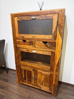 Wolf Möbel Highboard Yoga (masiv sheesham, 150×90×40 cm)