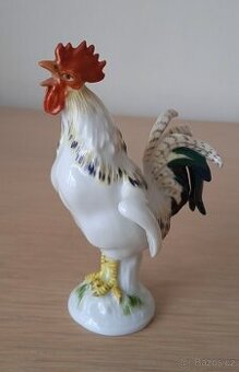 Porcelánová soška kohout Meissen
