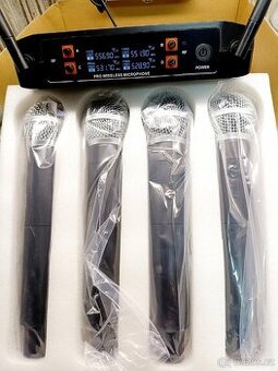 Sada 4 ks bezdrát mikrofon + přijímač