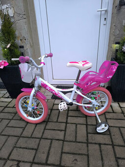 Dětské kolo Dino Bikes 14" bílé/růžové