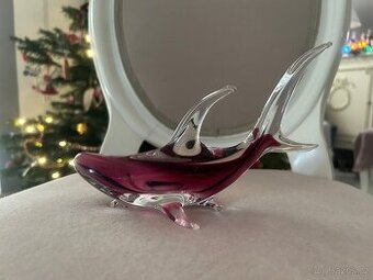 Skleněná ryba – ručně tvarované hutní sklo v muránském stylu