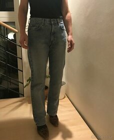 Džíny Calvin Klein - vyšší pas, mom jeans - 1