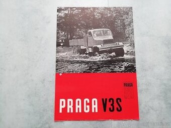 Praga V3S valník - prospekt - originál - doprava v ceně