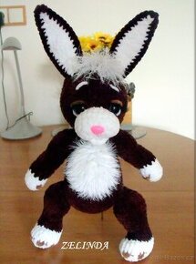 KRÁLÍČEK HNĚDÝ 33cm dlouhý bez oušek