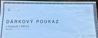 Útulnoff - dárkový poukaz 1000kč