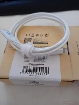 AlzaPower AluCore USB-C to Lightning MFi 1m stříbrný