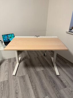 Psací / kancelářský stůl IKEA, bříza dýha & bílá, 120×80 cm