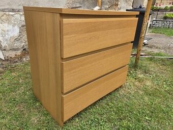 Komoda IKEA Malm, dub, 3 zásuvky