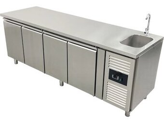 Chladicí stůl s dřezem 2230 × 700 × 860 mm - 1