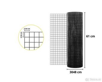 Drátěný plot pro slepice a králíky, 0,61×30m