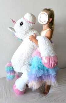 Rarita mega obrovský XXXL plyšovy plyšák jednorožec 120 cm