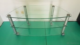 Stolek pod TV skleněný