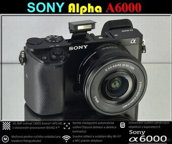 Sony A6000 +16-50 mm 24 MpxFull HDVWIFI8000 Exp