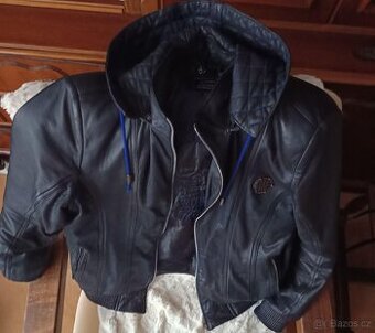 Kožená bunda Philipp Plein XL - kvalitní kus ze zahraničí