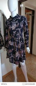 Černé šaty se vzorem vel.S až M