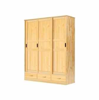 Dřevěná skříň 3dveřová ONIX posuvné dveře