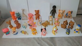 Retro medvídek + 1x s kovovým pískátkem a jiné