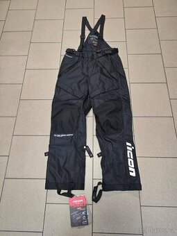 Pánské voděodolné motorkářské kalhoty Icon Patrol černé