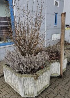 Okrasné betonové květináče