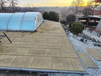 Venkovní betonová dlažba 5m2 60x40 cm žlutá neklouzavá