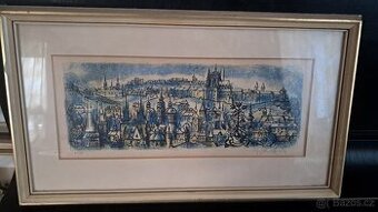 Obraz litografie Praha - Cyril Chramosta