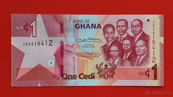 Bankovka GHANA 1 Cedi rok 2019 stav UNC - 1
