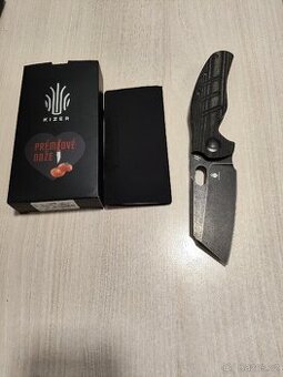 Zavírací nůž Kizer Sheepdog XL Black Stonewash, Micarta