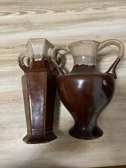 Keramické vázy – glazované, dekorativní, 2 kus