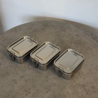 SET nerezových svačinových krabiček na jídlo 550 ml – 3 ks