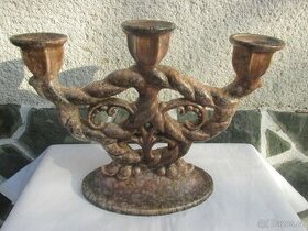 Starožitný keramický svícen Ditmar - 1