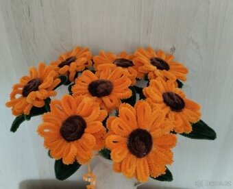 Květina, květiny,kytky, kytičky z modelovacích drátků. - 1