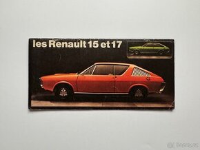 Renault 15 a 17 francouzský rozkládací prospekt