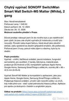 Chytrý vypínač SONOFF